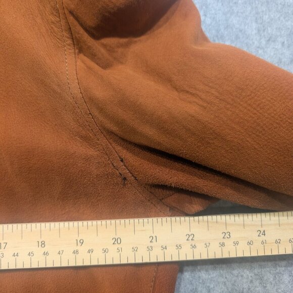 Vintage Dupont Cognac Suede Bomber Jacket - Picture 10 of 11
